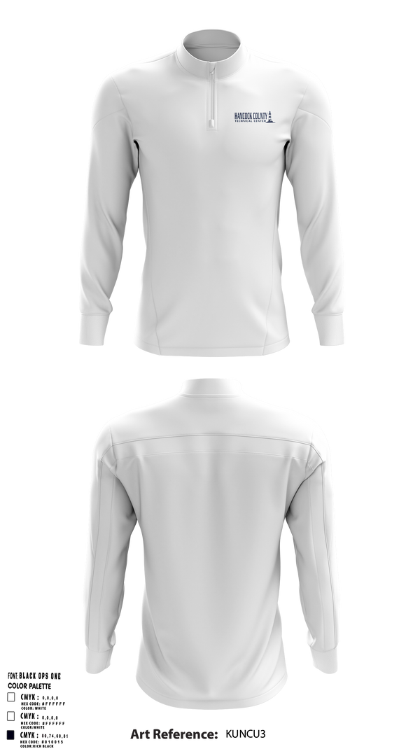 Hancock County Technical Center 2540032 Quarter Zip Jacket - 37