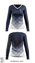 Hancock County Technical Center 2540032 Women's Long Sleeve V-neck Shirt - 33