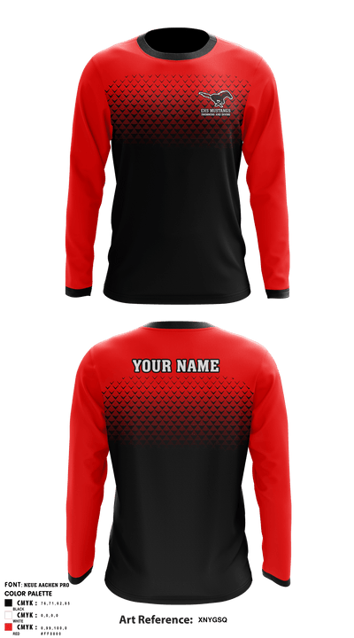 Edgewood High School Swimming 89925372 Long Sleeve Performance Shirt - 1