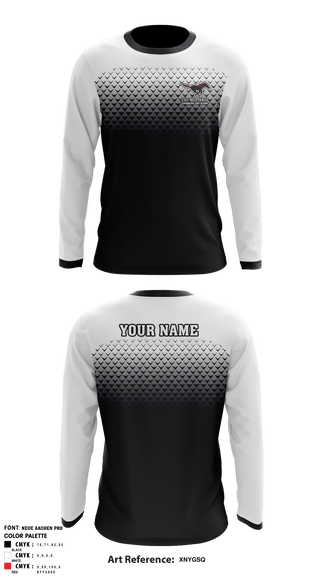 Edgewood High School Swimming 89925372 Long Sleeve Performance Shirt - 2