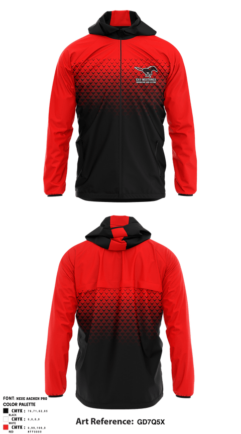 Edgewood High School Swimming 89925372Windbreaker - 1