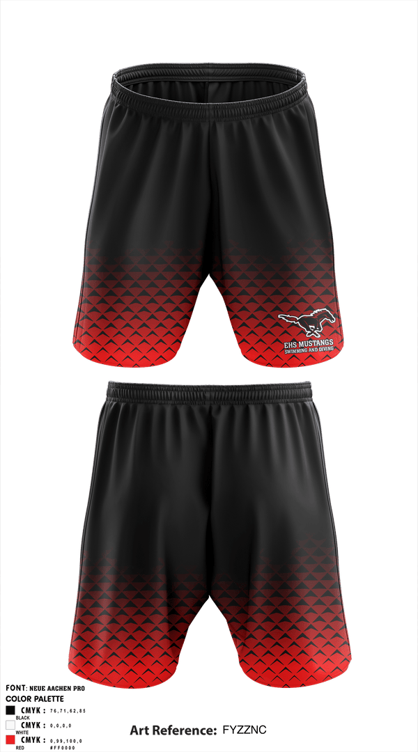 Edgewood High School Swimming 89925372 Athletic Shorts With Pockets - 1