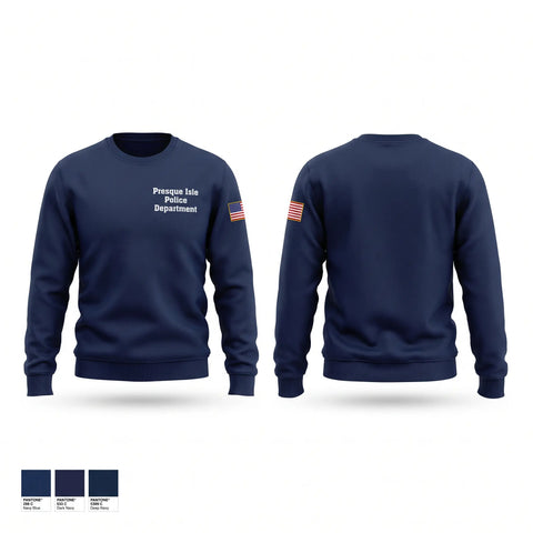 Crew Neck Sweatshirt, Presque Isle Police Department, Police, Teamtime, Team time, sublimation, custom sports apparel, team uniforms, spirit wear, spiritwear, sports uniforms, custom shirts, team store, custom team store, fundraiser sports, apparel fundraiser