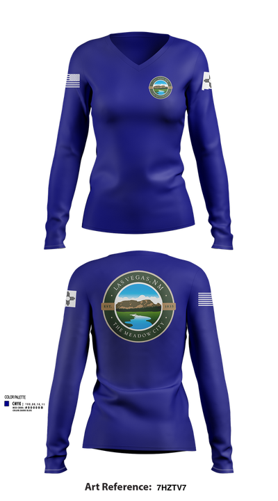 Las Vegas 60845219 Women's Long Sleeve V-neck Shirt - 12