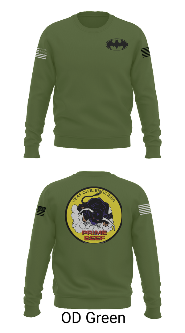 Crew Neck Sweatshirt, 185th CES, Navy, Teamtime, Team time, sublimation, custom sports apparel, team uniforms, spirit wear, spiritwear, sports uniforms, custom shirts, team store, custom team store, fundraiser sports, apparel fundraiser