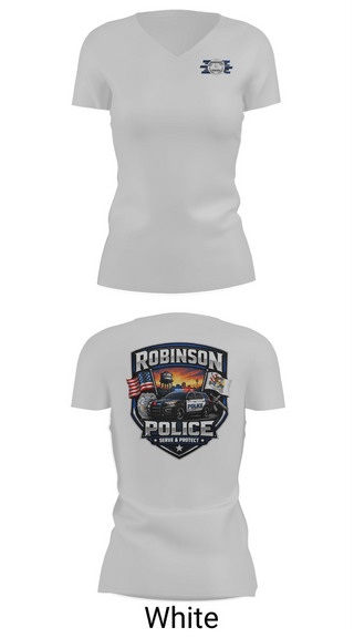 Womens Short Sleeve Vneck Shirt, Robinson Police Department, Police, Teamtime, Team time, sublimation, custom sports apparel, team uniforms, spirit wear, spiritwear, sports uniforms, custom shirts, team store, custom team store, fundraiser sports, apparel fundraiser