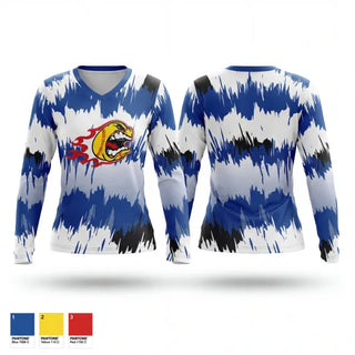 Womens Long Sleeve Vneck Shirt, Chaos, Softball, Teamtime, Team time, sublimation, custom sports apparel, team uniforms, spirit wear, spiritwear, sports uniforms, custom shirts, team store, custom team store, fundraiser sports, apparel fundraiser