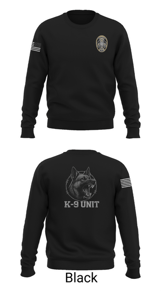 Crew Neck Sweatshirt, Farmersville Police K9 Unit, Police, Teamtime, Team time, sublimation, custom sports apparel, team uniforms, spirit wear, spiritwear, sports uniforms, custom shirts, team store, custom team store, fundraiser sports, apparel fundraiser