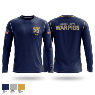 Long Sleeve Performance Shirt, Elkton PD VA, Police, Teamtime, Team time, sublimation, custom sports apparel, team uniforms, spirit wear, spiritwear, sports uniforms, custom shirts, team store, custom team store, fundraiser sports, apparel fundraiser
