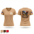 USS ralph Johnson 39410913 Women's Short Sleeve V-neck Shirt - 1
