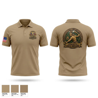Short Sleeve Performance Polo, 402nd CA BN B Co, Army, Teamtime, Team time, sublimation, custom sports apparel, team uniforms, spirit wear, spiritwear, sports uniforms, custom shirts, team store, custom team store, fundraiser sports, apparel fundraiser