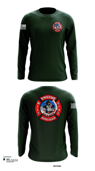 Long Sleeve Performance Shirt, Station 19, Fire Department, Teamtime, Team time, sublimation, custom sports apparel, team uniforms, spirit wear, spiritwear, sports uniforms, custom shirts, team store, custom team store, fundraiser sports, apparel fundraiser