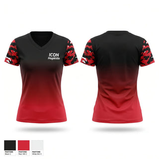 Womens Short Sleeve Vneck Shirt, ICON Hapkido, , Teamtime, Team time, sublimation, custom sports apparel, team uniforms, spirit wear, spiritwear, sports uniforms, custom shirts, team store, custom team store, fundraiser sports, apparel fundraiser