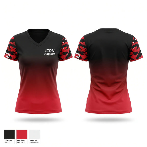 Womens Short Sleeve Vneck Shirt, ICON Hapkido, , Teamtime, Team time, sublimation, custom sports apparel, team uniforms, spirit wear, spiritwear, sports uniforms, custom shirts, team store, custom team store, fundraiser sports, apparel fundraiser