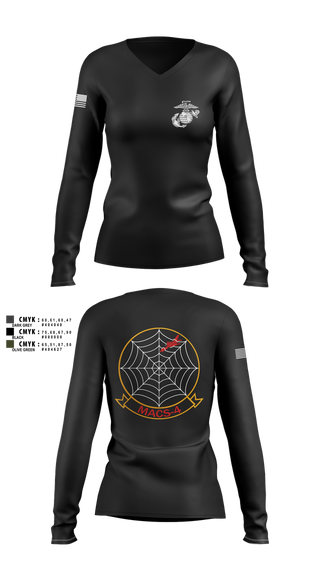 Womens Long Sleeve Vneck Shirt, MACS4, , Teamtime, Team time, sublimation, custom sports apparel, team uniforms, spirit wear, spiritwear, sports uniforms, custom shirts, team store, custom team store, fundraiser sports, apparel fundraiser