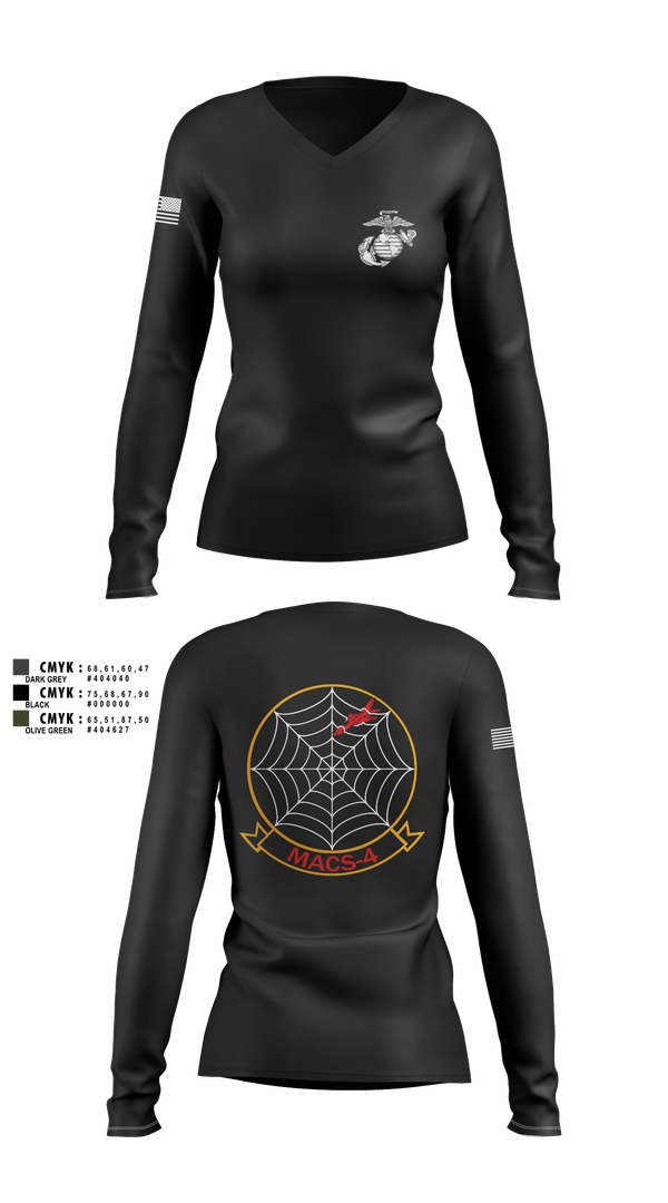 Womens Long Sleeve Vneck Shirt, MACS4, , Teamtime, Team time, sublimation, custom sports apparel, team uniforms, spirit wear, spiritwear, sports uniforms, custom shirts, team store, custom team store, fundraiser sports, apparel fundraiser