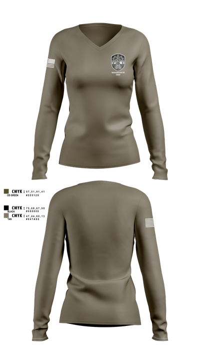 Bradenton PD Swat 16994731 Women's Long Sleeve V-neck Shirt - 4
