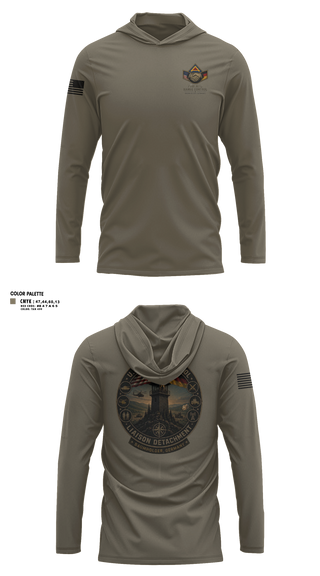 Long Sleeve Performance Shirt with hood, 7TH ATC, Army, Teamtime, Team time, sublimation, custom sports apparel, team uniforms, spirit wear, spiritwear, sports uniforms, custom shirts, team store, custom team store, fundraiser sports, apparel fundraiser