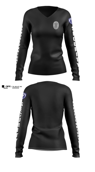 Armored Knights Women's Long Sleeve V-neck Shirt - 13