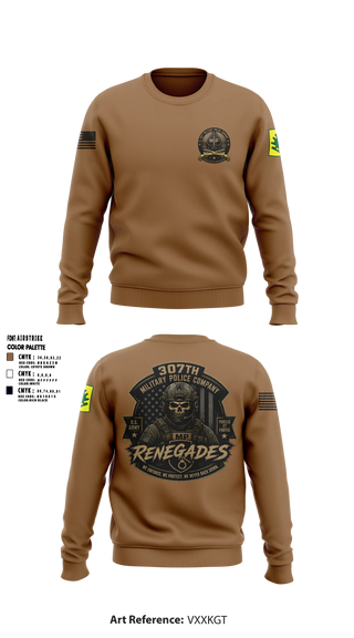 Crew Neck Sweatshirt, 307TH Military Police Company, Army, Teamtime, Team time, sublimation, custom sports apparel, team uniforms, spirit wear, spiritwear, sports uniforms, custom shirts, team store, custom team store, fundraiser sports, apparel fundraiser