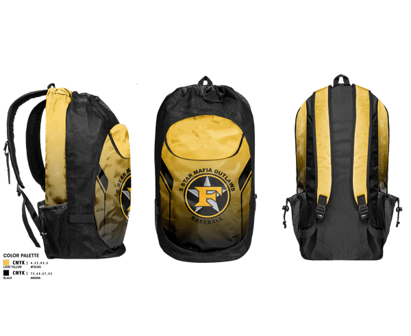 Gear Bag, 5 Star Mafia Outlaws, Baseball, Teamtime, Team time, sublimation, custom sports apparel, team uniforms, spirit wear, spiritwear, sports uniforms, custom shirts, team store, custom team store, fundraiser sports, apparel fundraiser