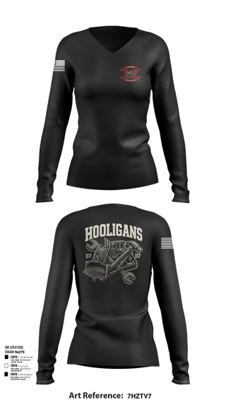 Womens Long Sleeve Vneck Shirt, 74th MRBC, , Teamtime, Team time, sublimation, custom sports apparel, team uniforms, spirit wear, spiritwear, sports uniforms, custom shirts, team store, custom team store, fundraiser sports, apparel fundraiser