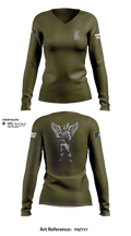 Combat Cajun Women's Long Sleeve V-neck Shirt - 5