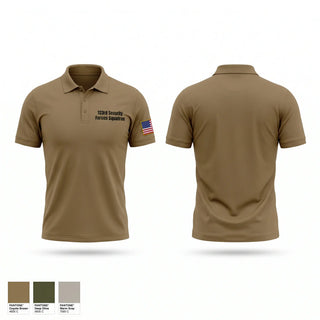 Short Sleeve Performance Polo, 123rd Security Forces Squadron, Air Force, Teamtime, Team time, sublimation, custom sports apparel, team uniforms, spirit wear, spiritwear, sports uniforms, custom shirts, team store, custom team store, fundraiser sports, apparel fundraiser