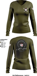 A Co 1347 DSSB 62460778 Women's Long Sleeve V-neck Shirt - 2