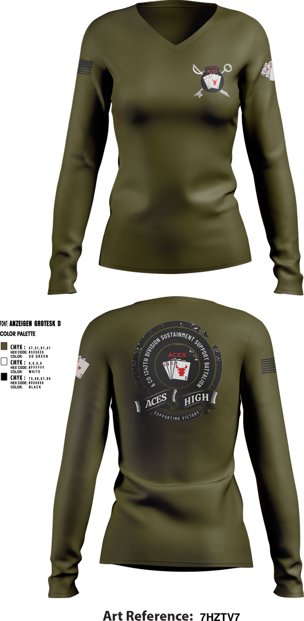 Womens Long Sleeve Vneck Shirt, A Co 1347 DSSB, , Teamtime, Team time, sublimation, custom sports apparel, team uniforms, spirit wear, spiritwear, sports uniforms, custom shirts, team store, custom team store, fundraiser sports, apparel fundraiser