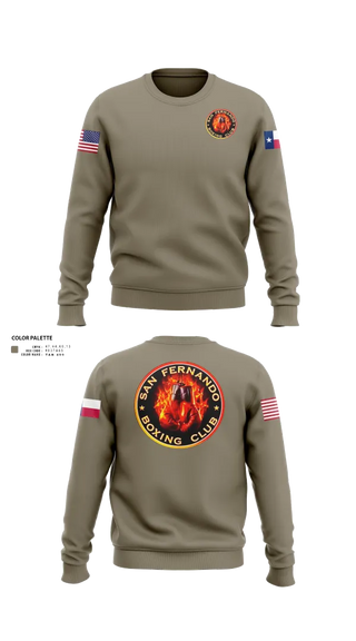 Crew Neck Sweatshirt, San Fernando Boxing Club, Spirit Store, Teamtime, Team time, sublimation, custom sports apparel, team uniforms, spirit wear, spiritwear, sports uniforms, custom shirts, team store, custom team store, fundraiser sports, apparel fundraiser