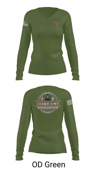 Womens Long Sleeve Vneck Shirt, 133rd Construction Management Team, , Teamtime, Team time, sublimation, custom sports apparel, team uniforms, spirit wear, spiritwear, sports uniforms, custom shirts, team store, custom team store, fundraiser sports, apparel fundraiser