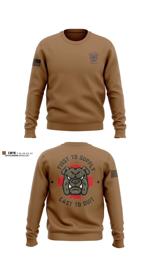 Crew Neck Sweatshirt, 384th Medical Logistics Company, Army, Teamtime, Team time, sublimation, custom sports apparel, team uniforms, spirit wear, spiritwear, sports uniforms, custom shirts, team store, custom team store, fundraiser sports, apparel fundraiser