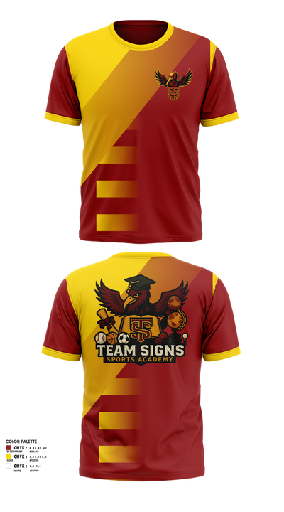 Team Signs Sports Academy 72258111 Short Sleeve Performance Shirt - 100