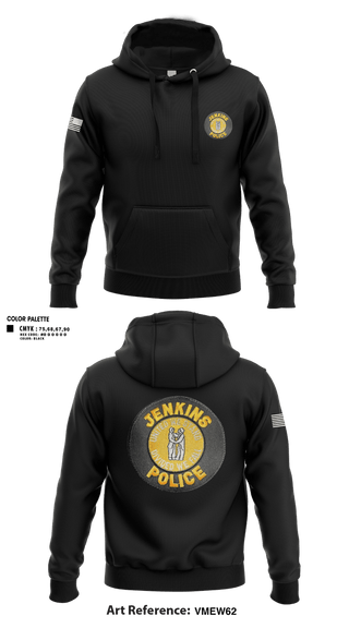 Hoodie, Jenkins police department, Police, Teamtime, Team time, sublimation, custom sports apparel, team uniforms, spirit wear, spiritwear, sports uniforms, custom shirts, team store, custom team store, fundraiser sports, apparel fundraiser