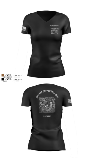 Womens Short Sleeve Vneck Shirt, Jefferson City, , Teamtime, Team time, sublimation, custom sports apparel, team uniforms, spirit wear, spiritwear, sports uniforms, custom shirts, team store, custom team store, fundraiser sports, apparel fundraiser