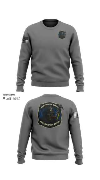 Crew Neck Sweatshirt, District 3 Fast, Fire Department, Teamtime, Team time, sublimation, custom sports apparel, team uniforms, spirit wear, spiritwear, sports uniforms, custom shirts, team store, custom team store, fundraiser sports, apparel fundraiser