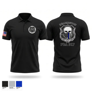 Short Sleeve Performance Polo, PBA 317, Police, Teamtime, Team time, sublimation, custom sports apparel, team uniforms, spirit wear, spiritwear, sports uniforms, custom shirts, team store, custom team store, fundraiser sports, apparel fundraiser
