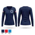Harrison County Emergency Squad Women's Long Sleeve V-neck Shirt - 1