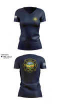 Dufur Volunteer Fire and Ambulance Women's Short Sleeve V-neck Shirt - 11