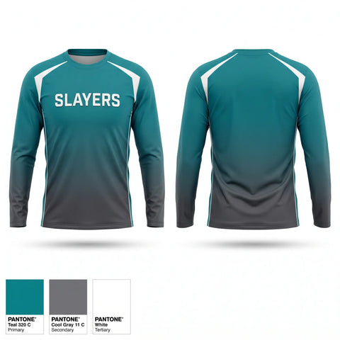 Long Sleeve Performance Shirt, SLAYERS, Softball, Teamtime, Team time, sublimation, custom sports apparel, team uniforms, spirit wear, spiritwear, sports uniforms, custom shirts, team store, custom team store, fundraiser sports, apparel fundraiser