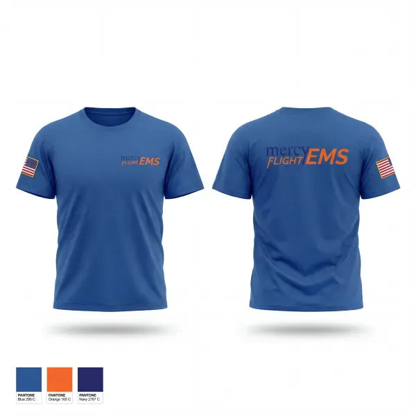 Old School Cotton Feel Shirt, Mercy Flight, EMS/EMT, Teamtime, Team time, sublimation, custom sports apparel, team uniforms, spirit wear, spiritwear, sports uniforms, custom shirts, team store, custom team store, fundraiser sports, apparel fundraiser