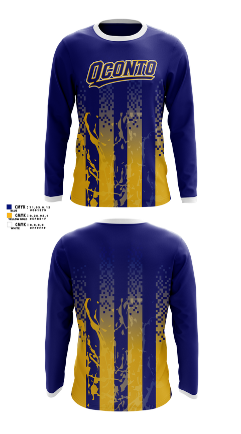 Long Sleeve Performance Shirt, Oconto Baseball, Baseball, Teamtime, Team time, sublimation, custom sports apparel, team uniforms, spirit wear, spiritwear, sports uniforms, custom shirts, team store, custom team store, fundraiser sports, apparel fundraiser