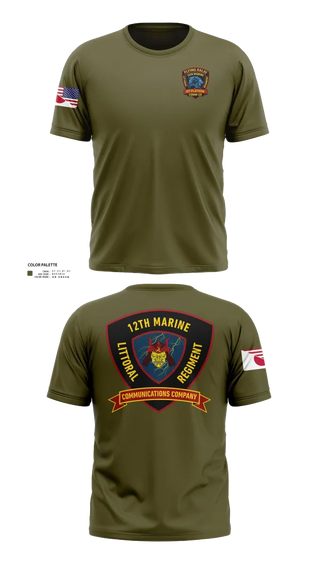 Old School Cotton Feel Shirt, 12th MLR Headquarters Element, Marines, Teamtime, Team time, sublimation, custom sports apparel, team uniforms, spirit wear, spiritwear, sports uniforms, custom shirts, team store, custom team store, fundraiser sports, apparel fundraiser