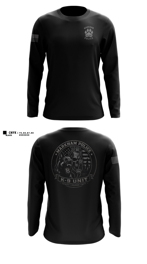 Long Sleeve Performance Shirt, Markham Police K9 Unit, Police, Teamtime, Team time, sublimation, custom sports apparel, team uniforms, spirit wear, spiritwear, sports uniforms, custom shirts, team store, custom team store, fundraiser sports, apparel fundraiser