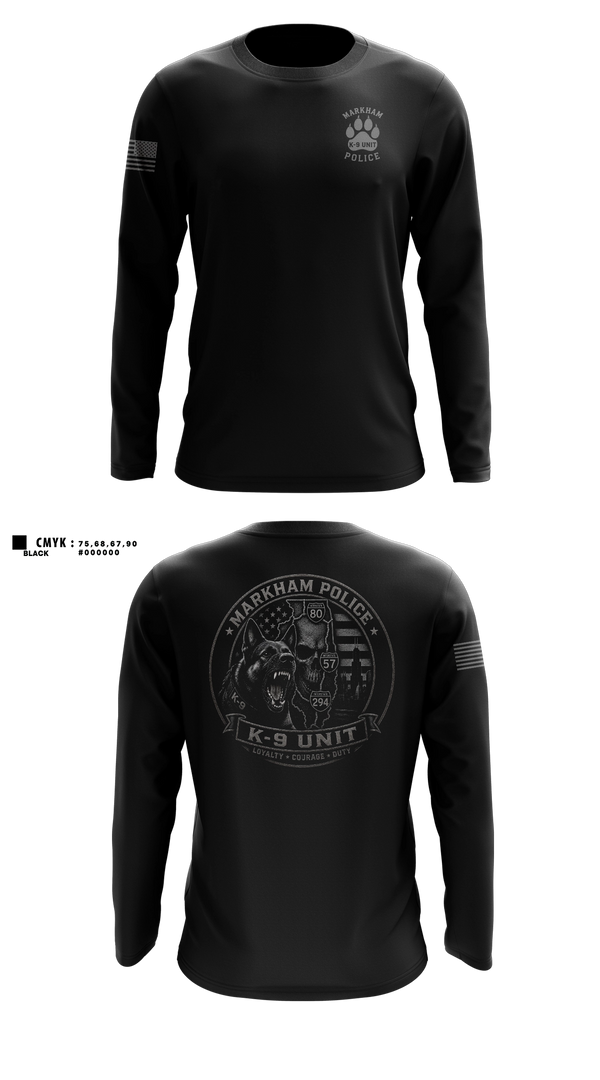 Long Sleeve Performance Shirt, Markham Police K9 Unit, Police, Teamtime, Team time, sublimation, custom sports apparel, team uniforms, spirit wear, spiritwear, sports uniforms, custom shirts, team store, custom team store, fundraiser sports, apparel fundraiser
