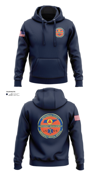 Hoodie, JEFFERSON COUNTY EMS, EMS/EMT, Teamtime, Team time, sublimation, custom sports apparel, team uniforms, spirit wear, spiritwear, sports uniforms, custom shirts, team store, custom team store, fundraiser sports, apparel fundraiser