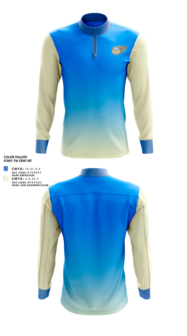 Quarter Zip Jacket, Wings, Ice Hockey, Teamtime, Team time, sublimation, custom sports apparel, team uniforms, spirit wear, spiritwear, sports uniforms, custom shirts, team store, custom team store, fundraiser sports, apparel fundraiser
