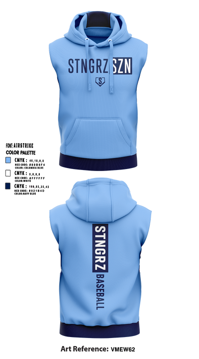 GS Baseball Sleeveless Hoodie - 5