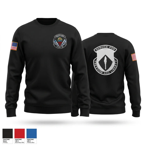 Crew Neck Sweatshirt, 277th ASB Frostbite Medics, Army, Teamtime, Team time, sublimation, custom sports apparel, team uniforms, spirit wear, spiritwear, sports uniforms, custom shirts, team store, custom team store, fundraiser sports, apparel fundraiser
